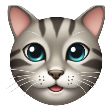 Smirking cat with breath underneath sticker