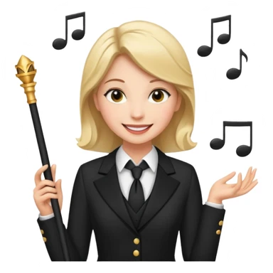Female music conductor emoji sticker