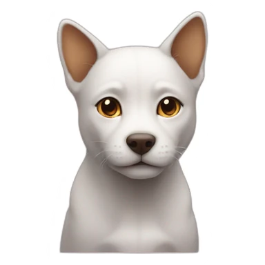 un chat sur un chien sticker