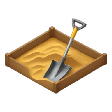 sandbox with shovel sticker