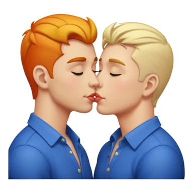Gay men kissing  sticker