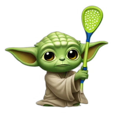 Yoda con una raqueta de padel sticker