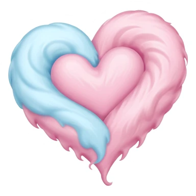 pastel heart with a cotton candy swirl sticker
