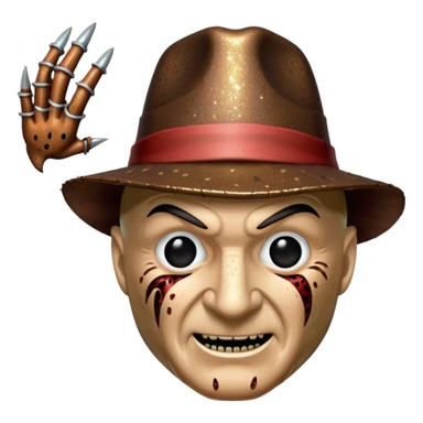 glitter claw freddy krueger sticker