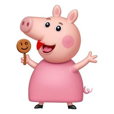 Peppa pig doing the griddy sticker