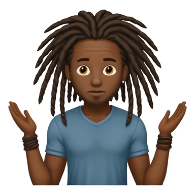 a somewhat strong black male with dreads standing up sticker