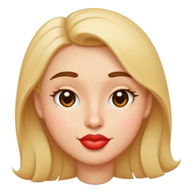 kissy face with smirk sticker