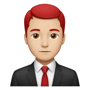 people with only red tie no suit sticker