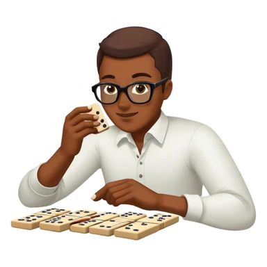 Playing dominoes sticker