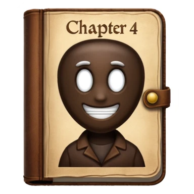 Book with “Chapter 4?” stamped on it sticker