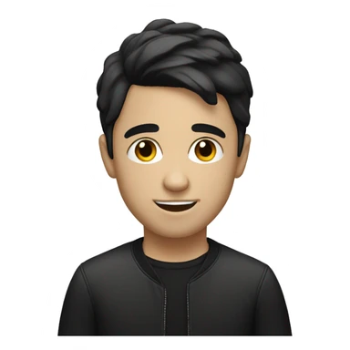 white boy with black short hair music producer sticker