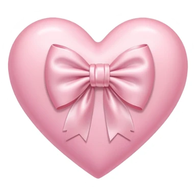Pink pastel heart with bow sticker