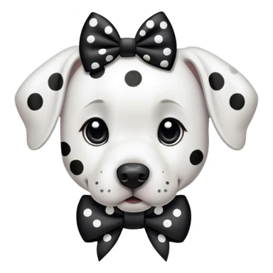 dalmatian wearing a bow   sticker