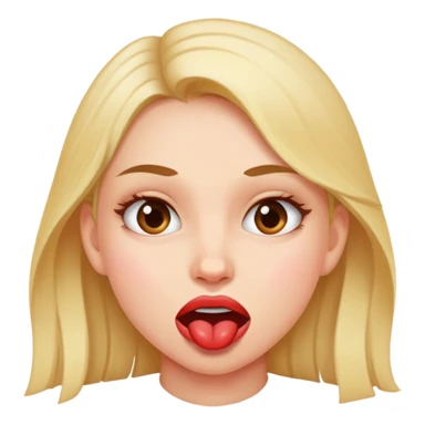 A girl biting he lip  sticker