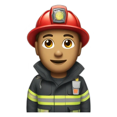 Firefighter with masc sticker