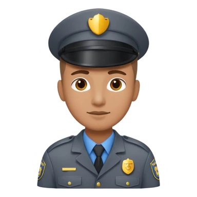 mall security gray uniform no hat  sticker