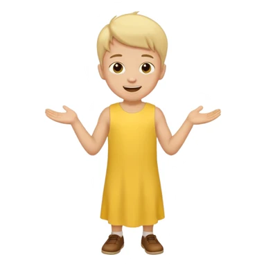Soccer Player boy dance in yellow dress sticker