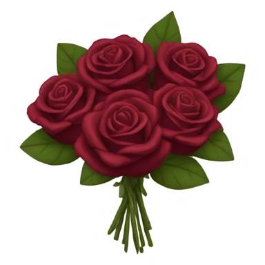bouquet of burgundy roses  sticker
