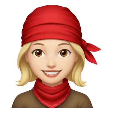 woman with wearing red bandana sticker