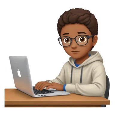 Mexican teen behind macbook sticker