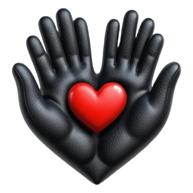 goth themed heart with a dark velvet glove sticker