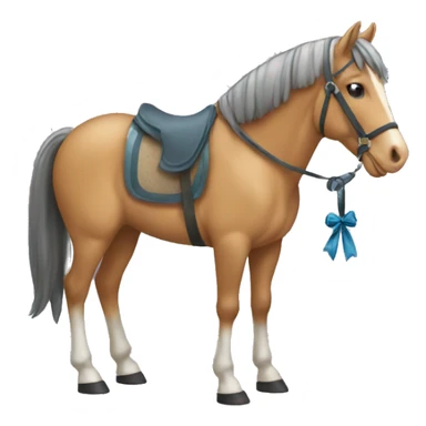 Horse with a pick bow sticker