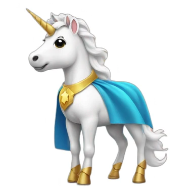cute Unicorn in a superhero cape sticker