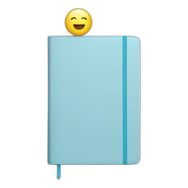 couverture agenda bleu clair uni sticker