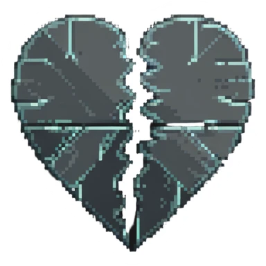 broken heart symbol sticker