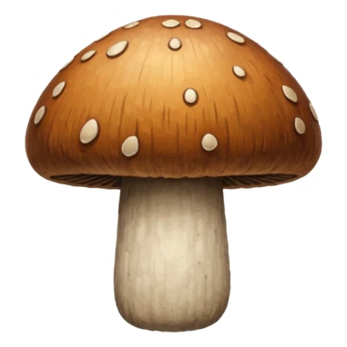 Brown Veiny mushroom head sticker