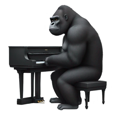 gorilla playing piano from Sing movie sticker