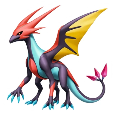 Latios-Darkrai-Deoxys-Giratina-Palkia-Meloetta-fusion-animal-Pokémon-hybrid-creature, full body sticker