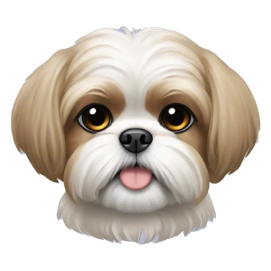 mini beige shih tzu  sticker