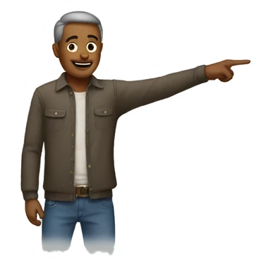 man pointing to his own dad sticker