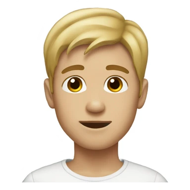 boy with brown hair and blonde tips sticker