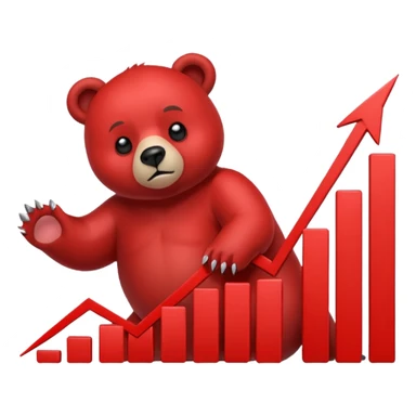 bear market falling finances sticker