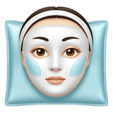 a white skincare beauty mask pack for face, without real face sticker