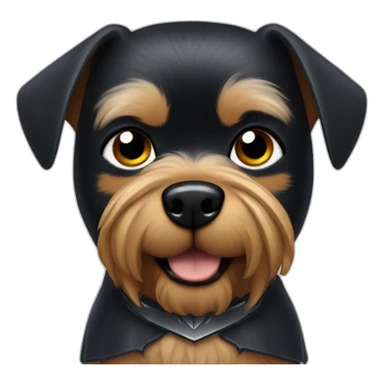 Dog Yorkshire with Batman Costume sticker