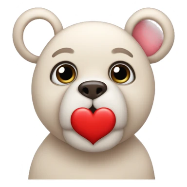 Osito con corazones en los ojos sticker