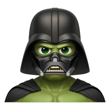 hulk darth vader com o capacete dele sticker