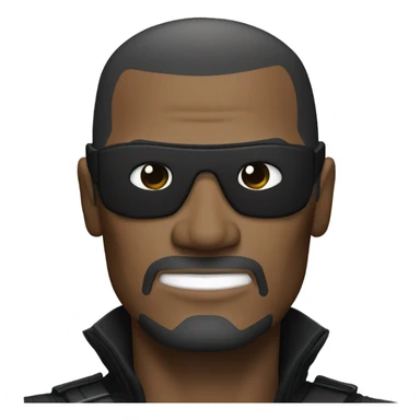 Nick Fury Marvel with patch over one eye sticker