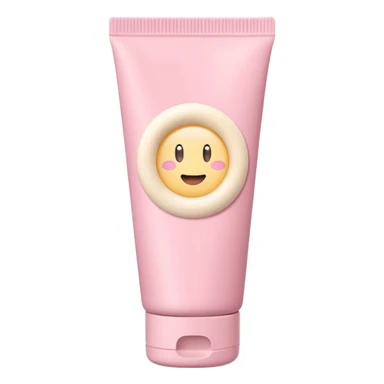 pink cream tube packaging sticker