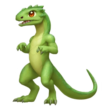 Anthro Sona Fakemon Reptilian Full Body sticker