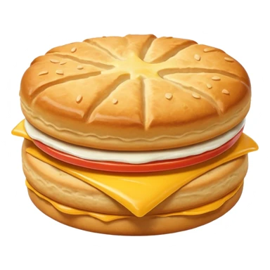 plain biscuit inspired by McDonald's breakfast, golden brown sticker