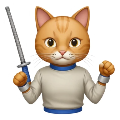 CAt fencing  sticker