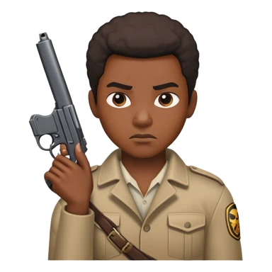 black person with gun  sticker