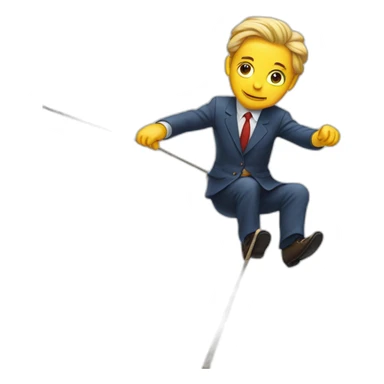 Political tightrope walker sticker