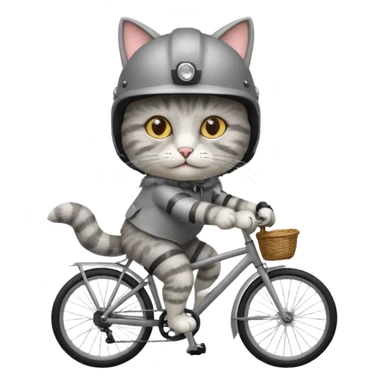 cat cyclist sticker