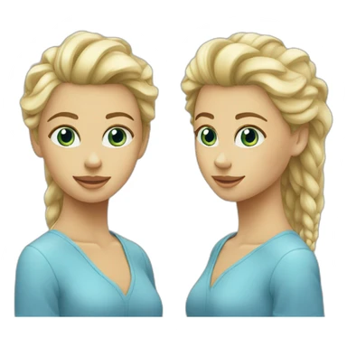 Cheveux blond yeux bleu sticker