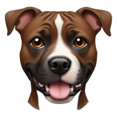 Brown and black Staffordshire Bull Terrier sticker